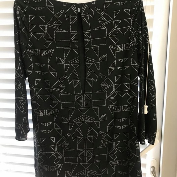 Black metallic geometric shift dress (Nordstrom) - Picture 2 of 2